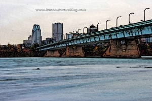concordia bridge and downtown montreal