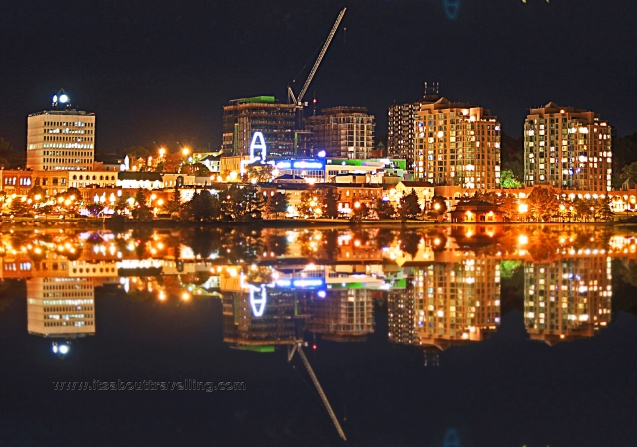 barrie ontario downtown reflection